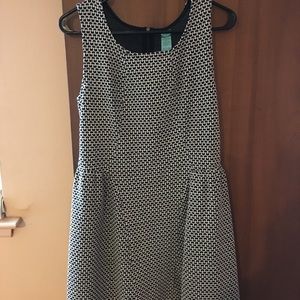 Black And White Textured Dress